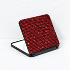 Rhinestone Folding Compact Mirror with Dual Reflective Panels