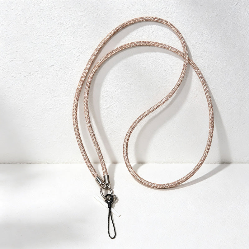 CouldNook Rhinestones Set Crossbody Phone Strap with Closely Set Reflective Stones