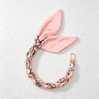 CloudNook Silk Scarf Phone Wrist Strap‑Braided Anti‑Lost Lanyard