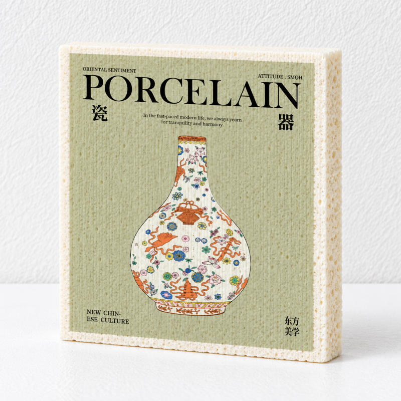 Printed Dishwashing Cloths with Illustrated Design Options