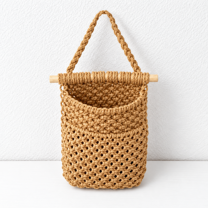 CouldNook Woven Hanging Storage Pocket - Knotted Mesh