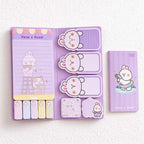 CouldNook Sticky Note Book - Coordinated Memo Pads And Page Flags