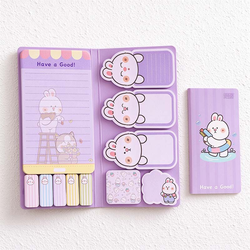 CouldNook Sticky Note Book - Coordinated Memo Pads And Page Flags
