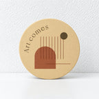 CouldNook Round Patterned Coaster - Gingham and Illustrated Table Designs