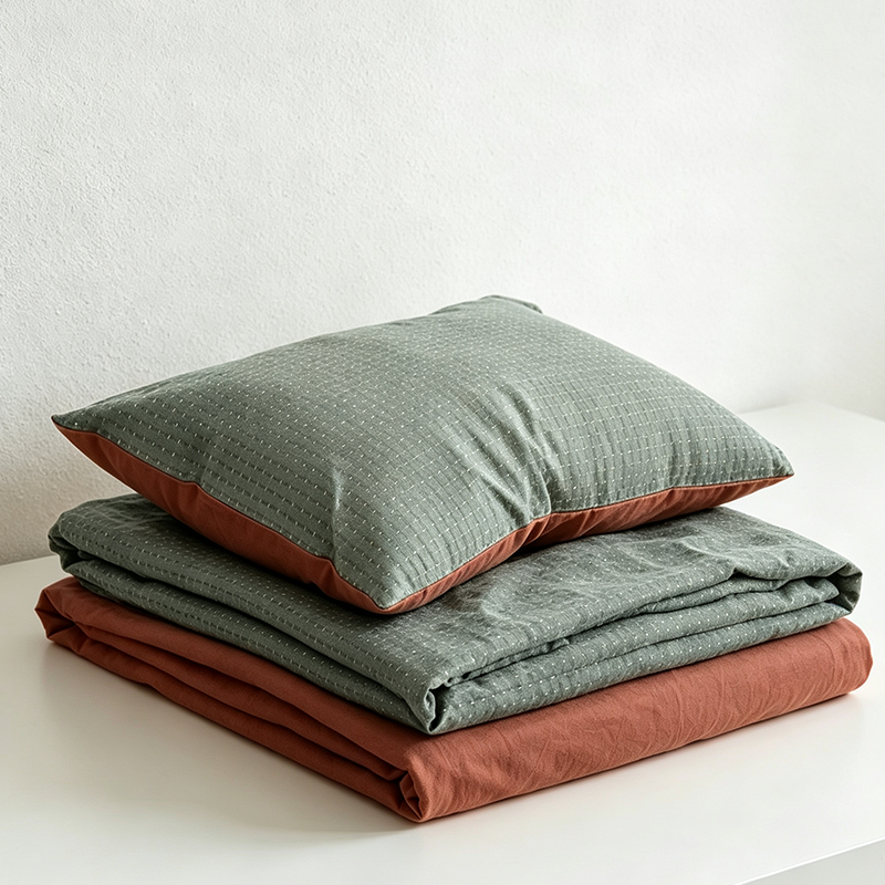 CouldNook Cotton Bedding Set - Textured Four-Piece Bedding Collection