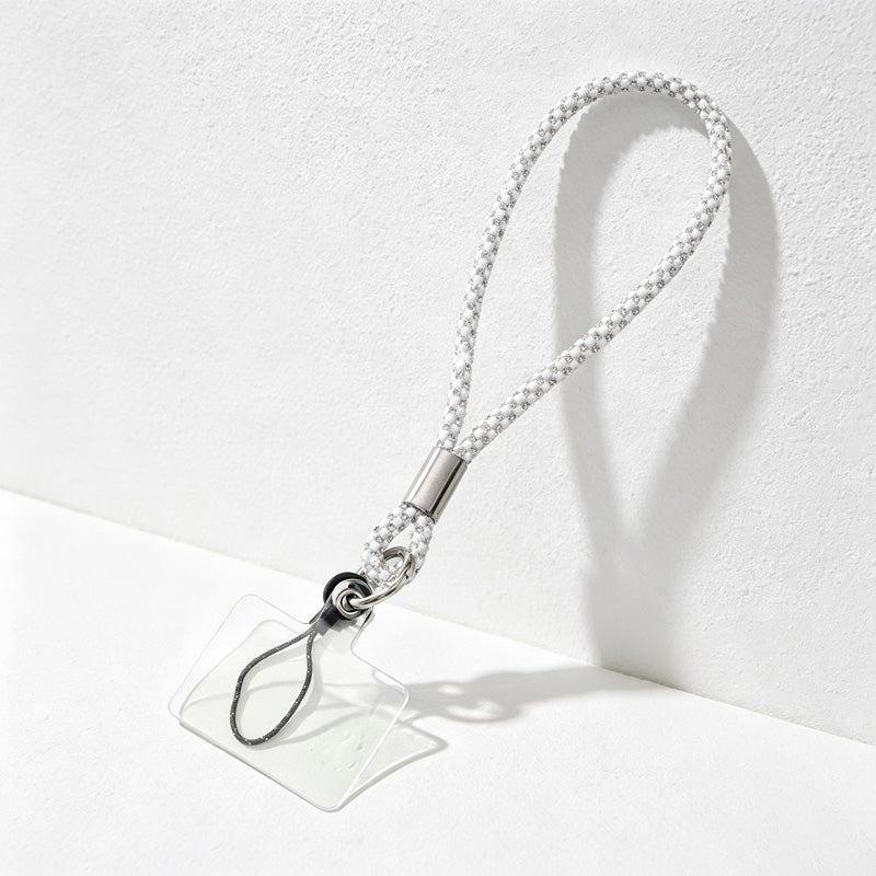 CouldNook Rhinestones Set Wrist Phone Strap with Figure-Eight Links