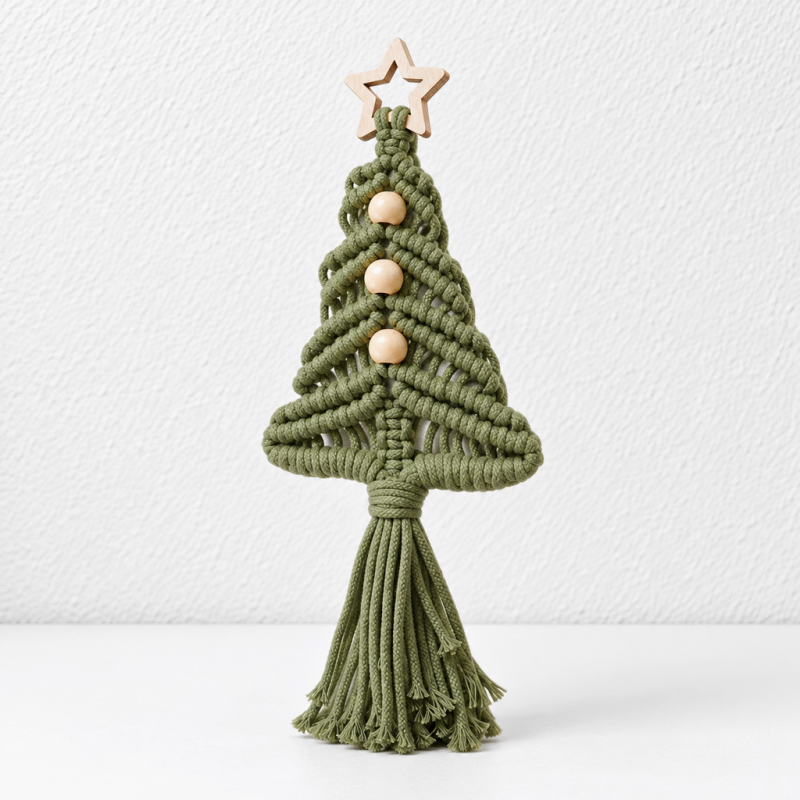 CouldNook Macrame Christmas Tree Ornament - Knotted Cord
