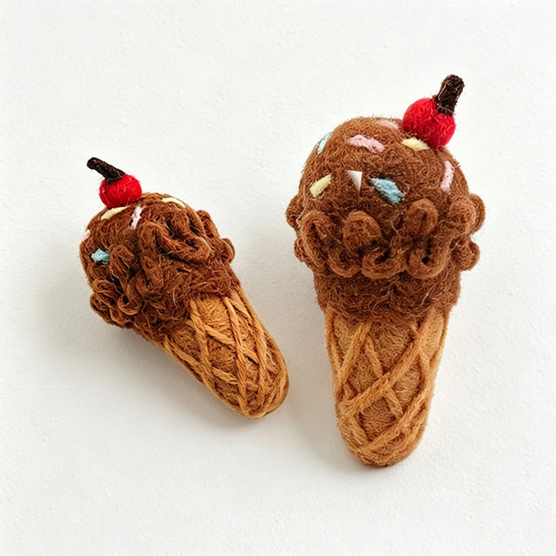 CloudNook Wool Felt Dessert Ornament‑Handmade Food Decoration