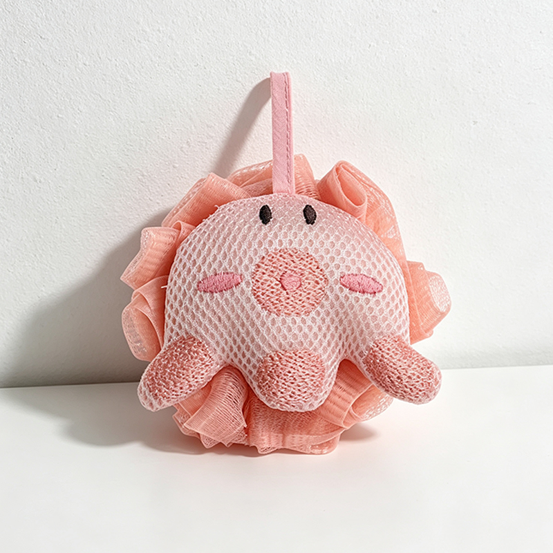 CouldNook Animal Flower Bath Pouf - Double Sided Designs