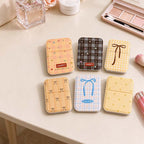 CouldNook Folding Pocket Mirror - Patterned Cover And Upright Display Position