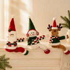 CouldNook Christmas Curtain Tieback Doll - Festive Outfits and Hugging Arms