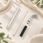 CouldNook Golf Club Ballpoint Pen - Silver Look and Black Cap