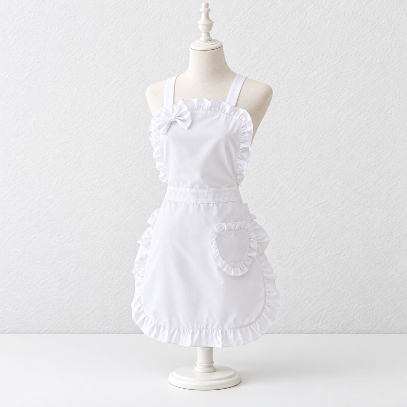 CouldNook Ruffled Kitchen Apron - Heart and Bow Styles