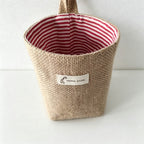CloudNook Cotton Linen Hanging Storage Bag‑Wall Mount Organizer
