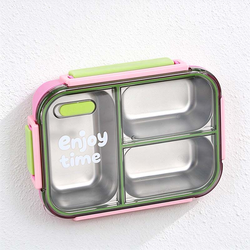 CouldNook Compartment Lunch Box - Clear Lid and Colorful Side Clips