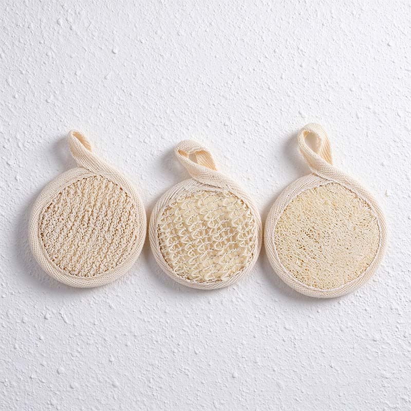 CouldNook Bath Scrubber Set - Textured Pads and Loofah Kit Choices
