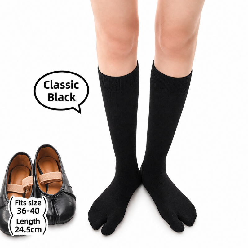 CouldNook Split-Toe Socks - Plain Calf Length