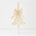 CouldNook Christmas Iron Hanging Ornament - Cutout Shapes and Ribbon Bow