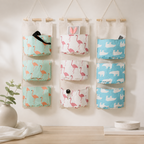 CouldNook Three-Pocket Hanging Organizer - Animal Grid Pattern Choices