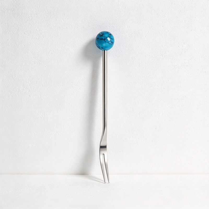 CouldNook Stone Bead Cutlery - Patterned Round Tops