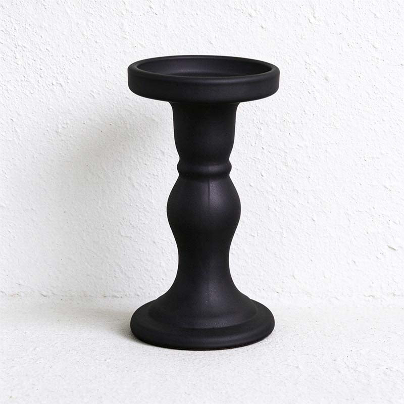 CouldNook Glass Pedestal Candle Holder - Tiered Stem And Separate Candle Options