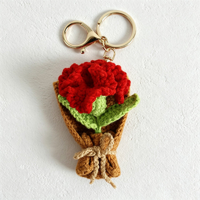 CouldNook Yarn Mini Flower Bouquet Keychain - Seven Bloom Designs