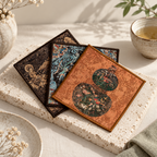 CouldNook Square Art Print Coaster - Detailed Museum Motifs