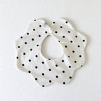 Cotton Baby Bib with Scalloped Petal Edge