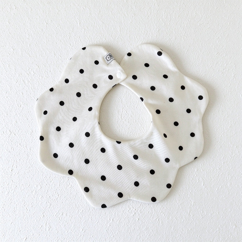 Cotton Baby Bib with Scalloped Petal Edge