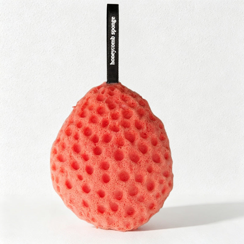 CouldNook Round Honeycomb Bath Sponge - Colorful Hanging Scrubber