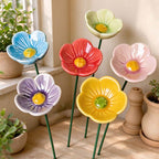 CouldNook Ceramic Flower Garden Stake - Bee Watering Styles