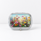 CouldNook Mirror Pill Box - Divided Interior And Rounded Rectangular Lid