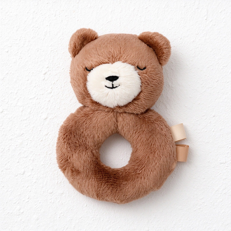 Animal Rattle in Fabric and Wooden Ring Styles