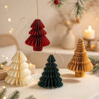 CouldNook Honeycomb Paper Tree Ornament - Layered Folds and Hanging Cord