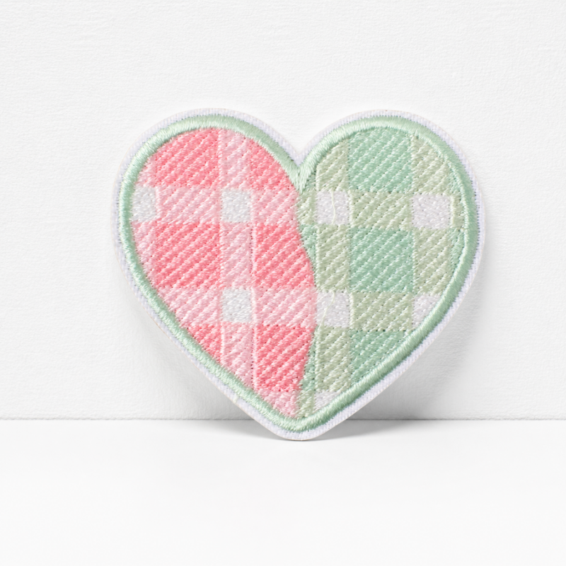 CouldNook Heart Pattern Patch - Checks Florals and Color Options