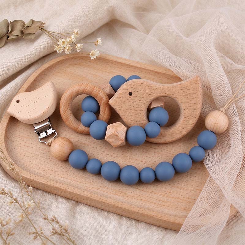 CouldNook Beaded Teether - Animal Shapes and Matching Clip Choices