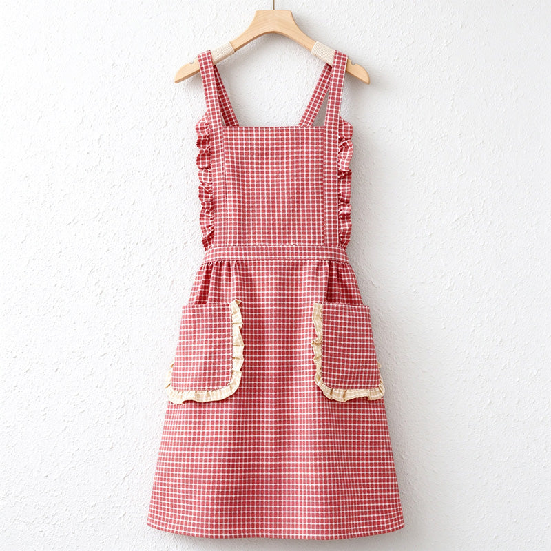 CouldNook Cotton Cooking Apron - Check and Stripe Styles