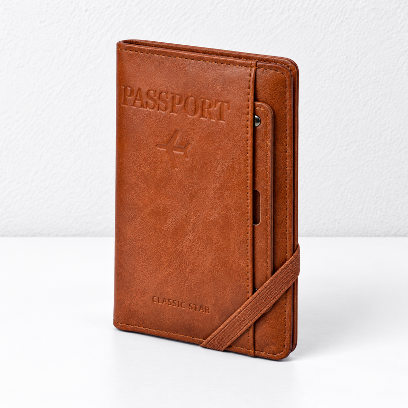 Passport Wallet - Embossed Cover and Interior Card Slots