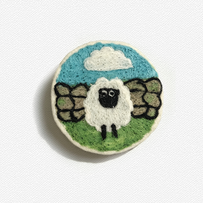 CouldNook Felt-Look Drink Coaster - Warm Table Accent