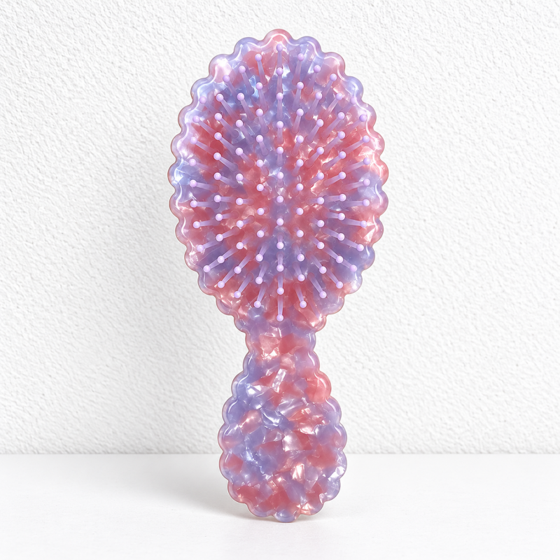 CouldNook Cushion Hairbrush - Scalloped Acetate Handle