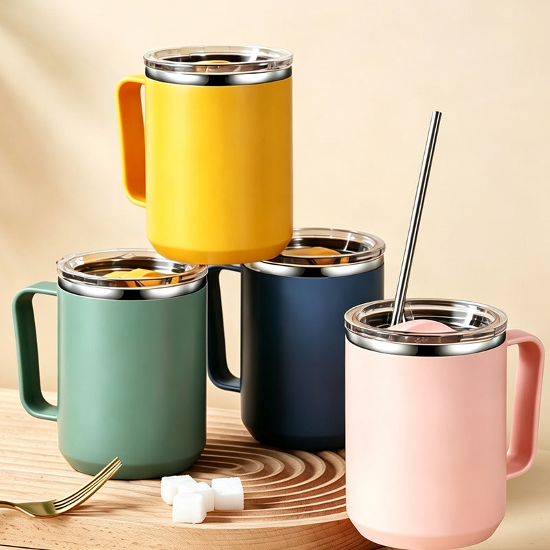CouldNook Lidded Coffee Mug - Sliding Sip Cover and Side Handle