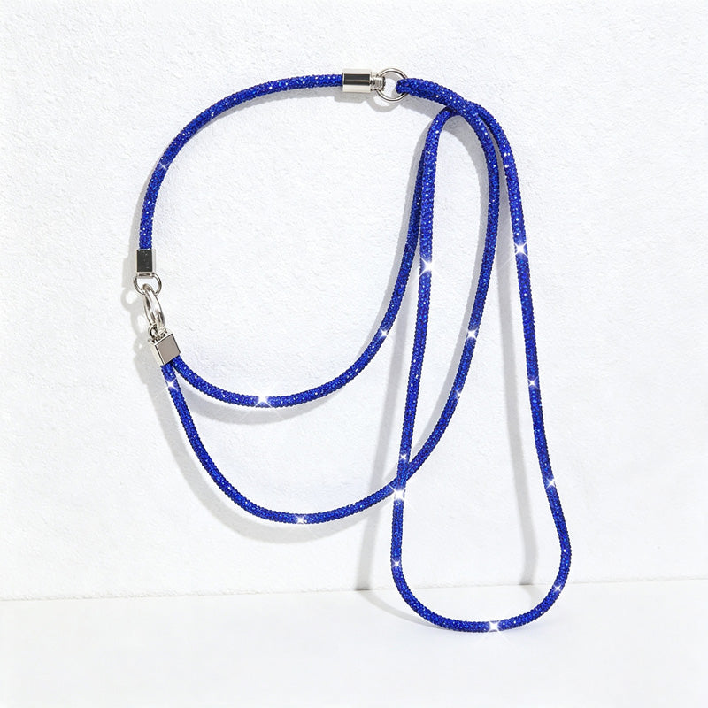 CouldNook Rhinestones Set Crossbody Phone Strap with Slender Stone-Set Line