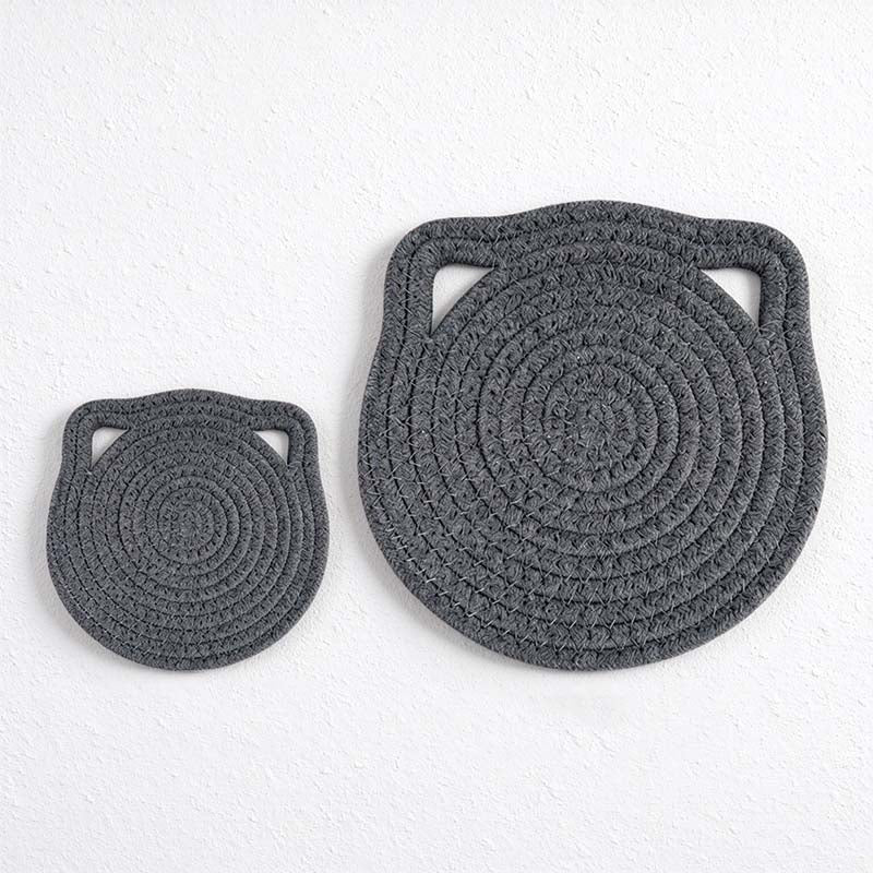 CouldNook Cat Ear Rope Table Mat - Round