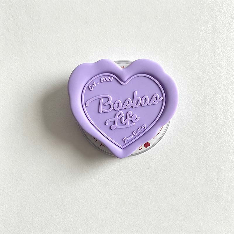CouldNook Heart Magnetic Phone Grip Stand - Cream-Style Raised Design