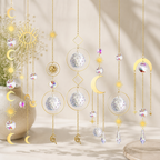 CouldNook Celestial Suncatcher Ornament - Sun Moon and Star Designs