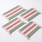 CouldNook Woven Placemat - Textured Patterns and Short Fringed Ends