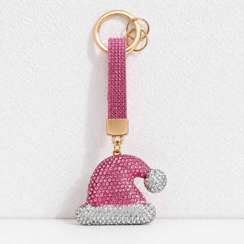 CouldNook Christmas Rhinestone Keychain - Festive Snowman Charm