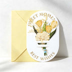 CouldNook Floral Greeting Card - Layered Bouquet And Framed Flower Designs