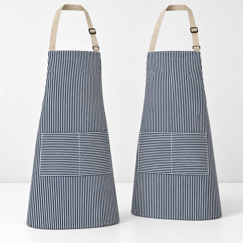 CouldNook Striped Cooking Apron - Adjustable Neck Strap
