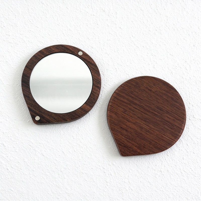 Wooden Pocket Mirrors with Varied Cover Designs